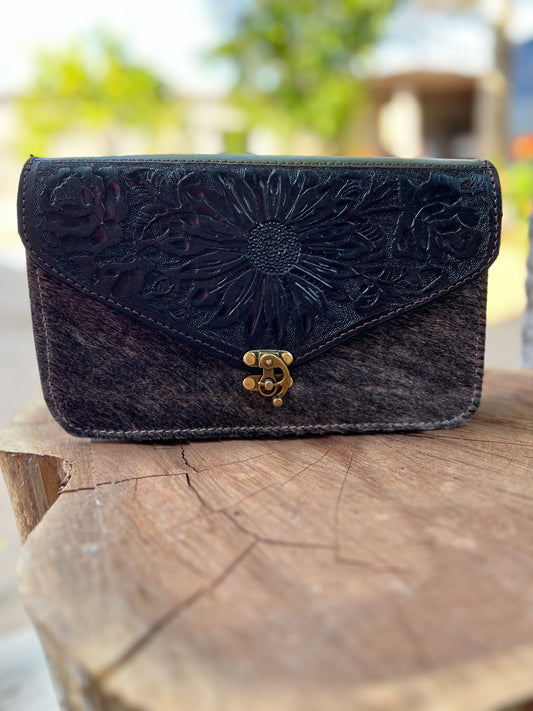 Black Cowhide Purse