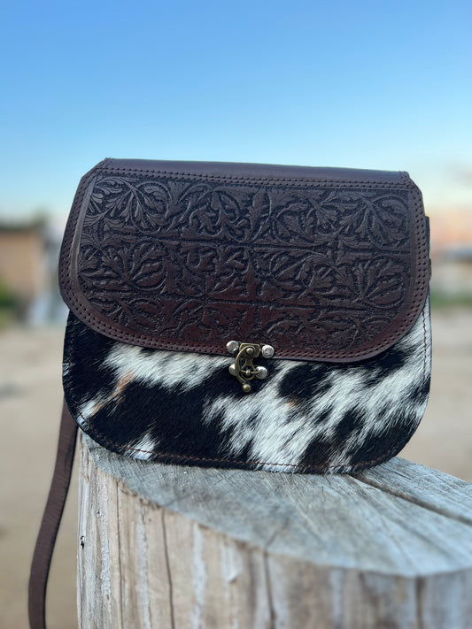 Cross Body Cowhide Bag